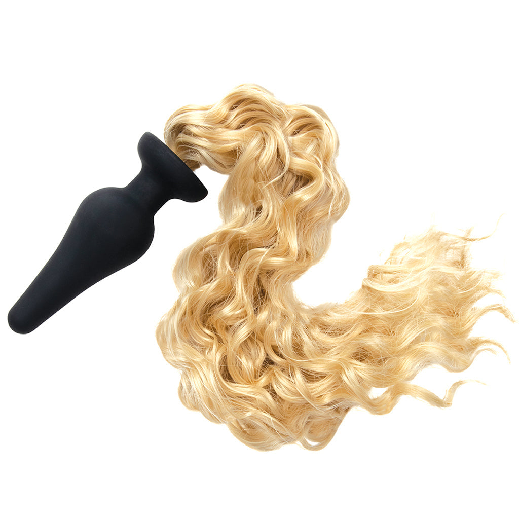 WhipSmart 4 Inch Blonde Pony Tail Plug Bondage and Fetish > Pleasure Masks and Dress Up Play - Tophatter Daily Deals