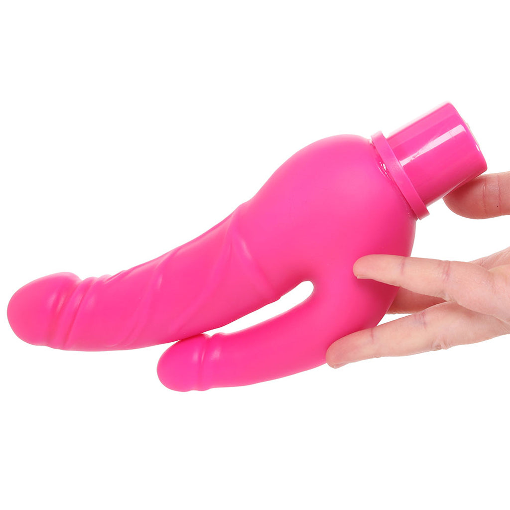 Power Stud Rechargeable Over & Under Vibe in Pink - Tophatter's Adult Products Vibrators > Realistic Vibrator Dildos - Tophatter Daily Deals