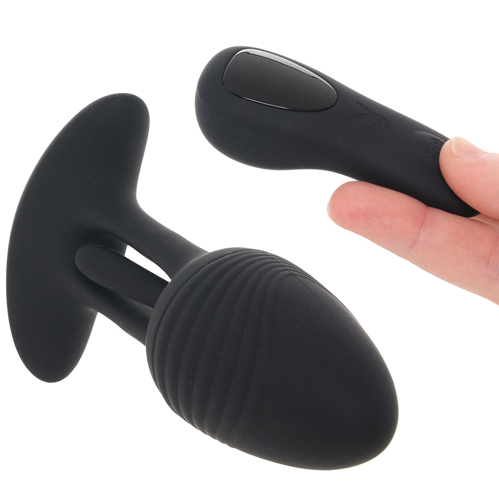 Playboy Rim Shot Flicking Vibrating Butt Plug Anal Sex Toys > Butt Plugs - Tophatter Daily Deals