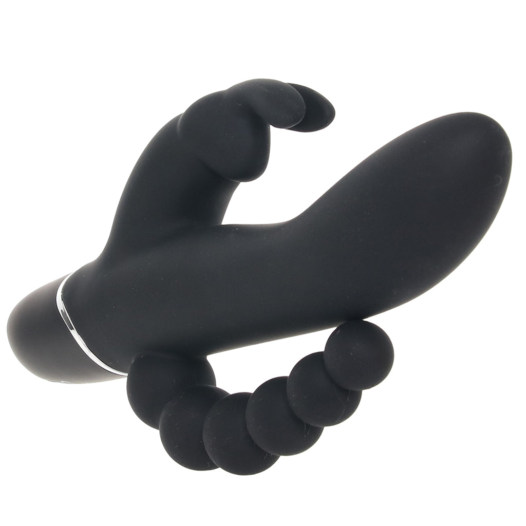 PinkCherry Triple Rabbit Vibe in Black - Tophatter's Adult Sex Toys Online Vibrators > Rabbit Vibrators - Tophatter Daily Deals