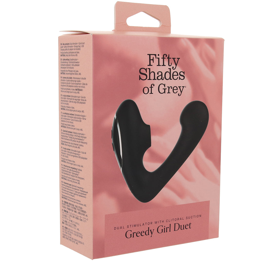 Greedy Girl Duet Stimulator with Clitoral Suction - Tophatter's Adult Sex Toys Online Vibrators > G-Spot Vibrators - Tophatter Daily Deals