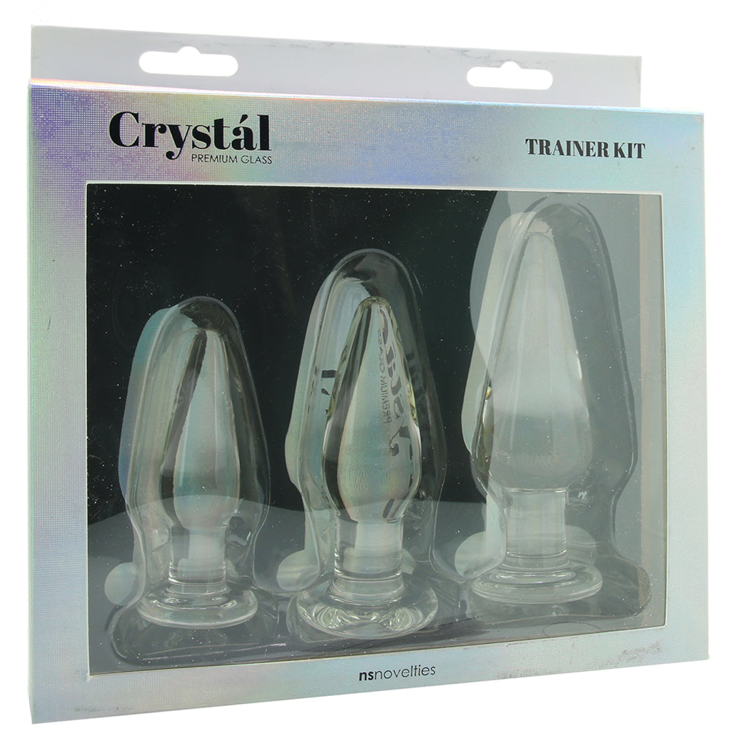 Crystal Premium Glass Tapered Anal Trainer Kit in Clear - Tophatter's Adult Products Anal Sex Toys > Butt Plugs - Tophatter Daily Deals