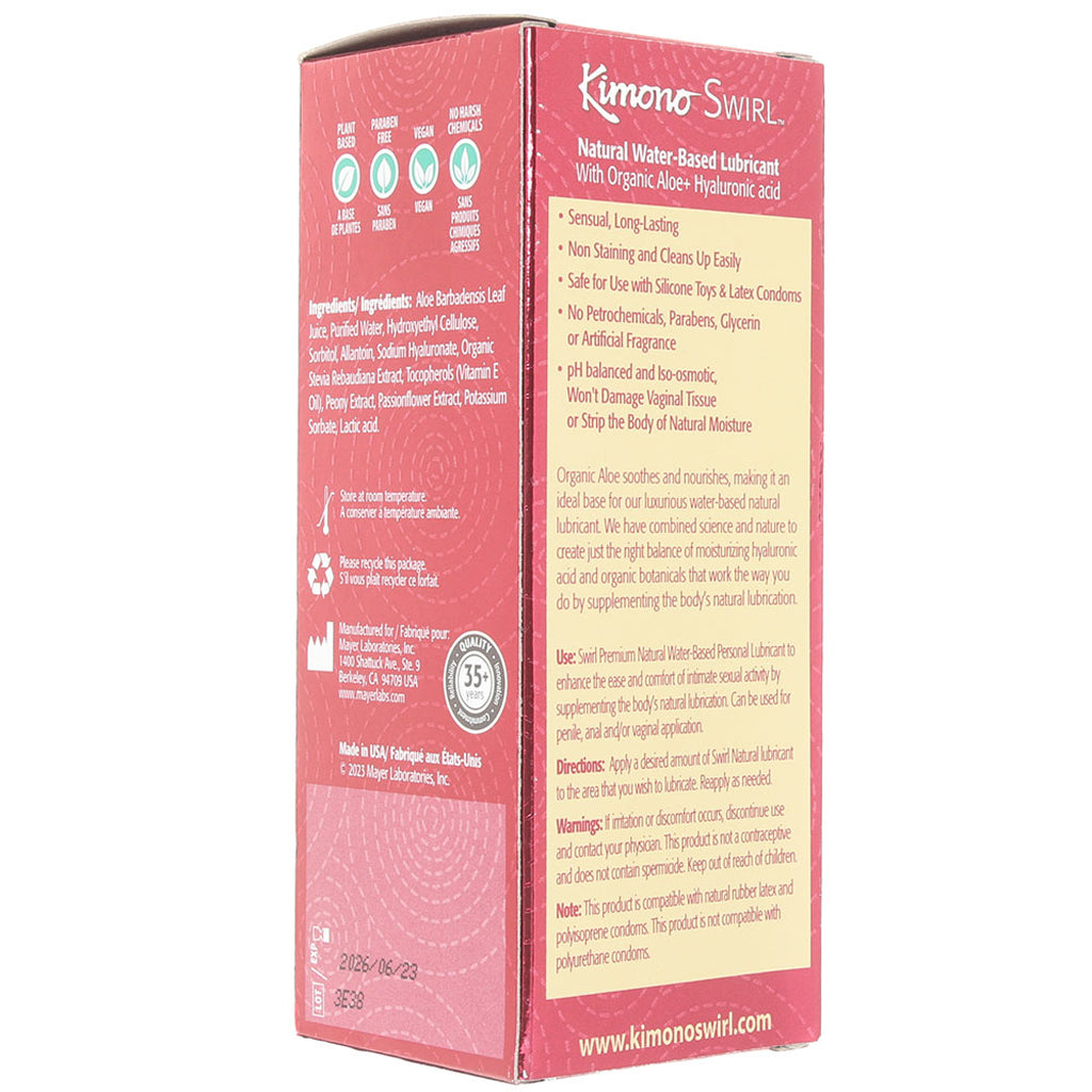 Kimono Swirl Plant Based Natural Lube in 3.4oz/100ml Lubes and Lotions > Water Based Sex Lubes - Tophatter Daily Deals