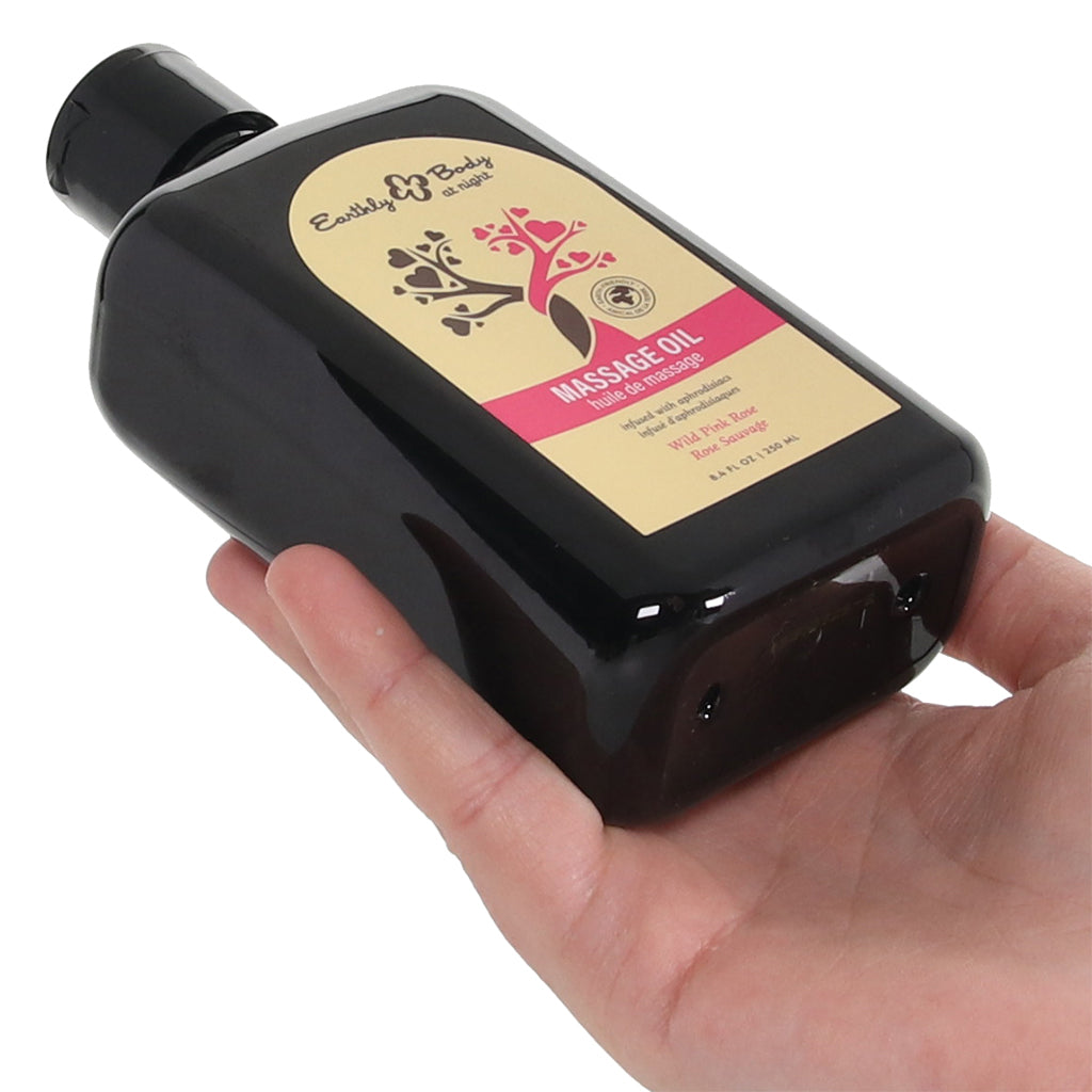 At Night Massage Oil 8.4oz/250ml in Wild Pink Rose - Tophatter's Adult Sex Toys Online Lubes and Lotions > Erotic Massage Oils - Tophatter Daily Deals