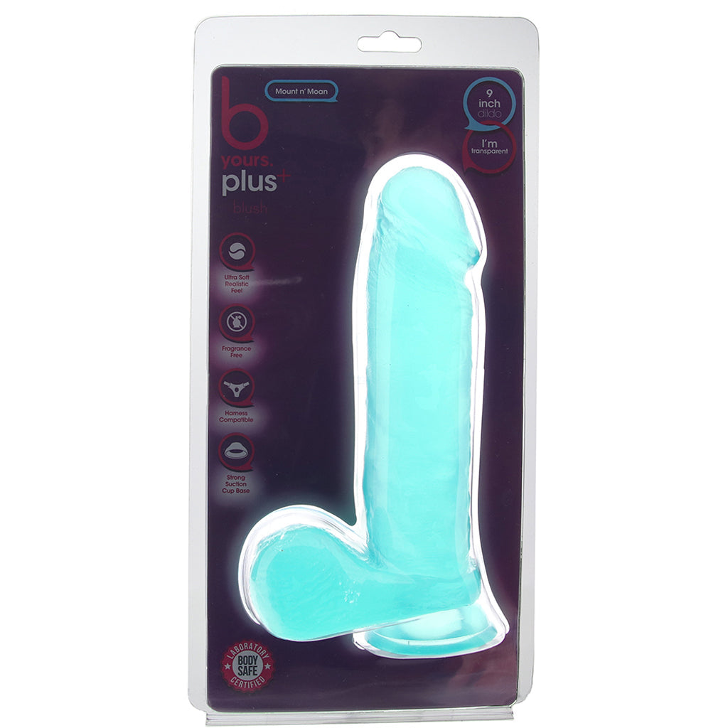 B Yours Plus Mount n’ Moan 9 Inch Ballsy Dildo in Teal - Tophatter's Adult Products Dildo Sex Toys > Realistic Dildos - Tophatter Daily Deals