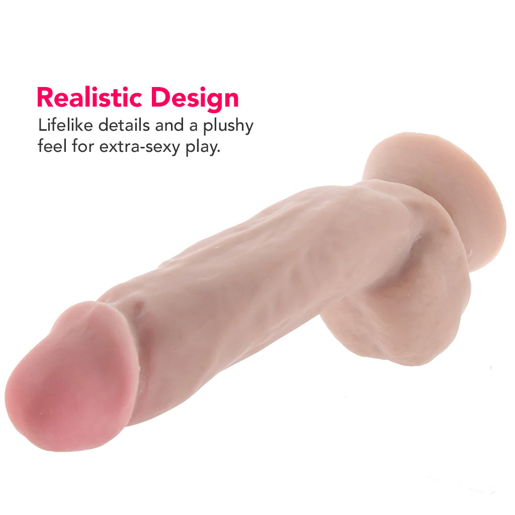 Dr. Skin 8 Inch Thick Poseable Ballsy Dildo in Vanilla Dildo Sex Toys > Realistic Dildos - Tophatter Daily Deals