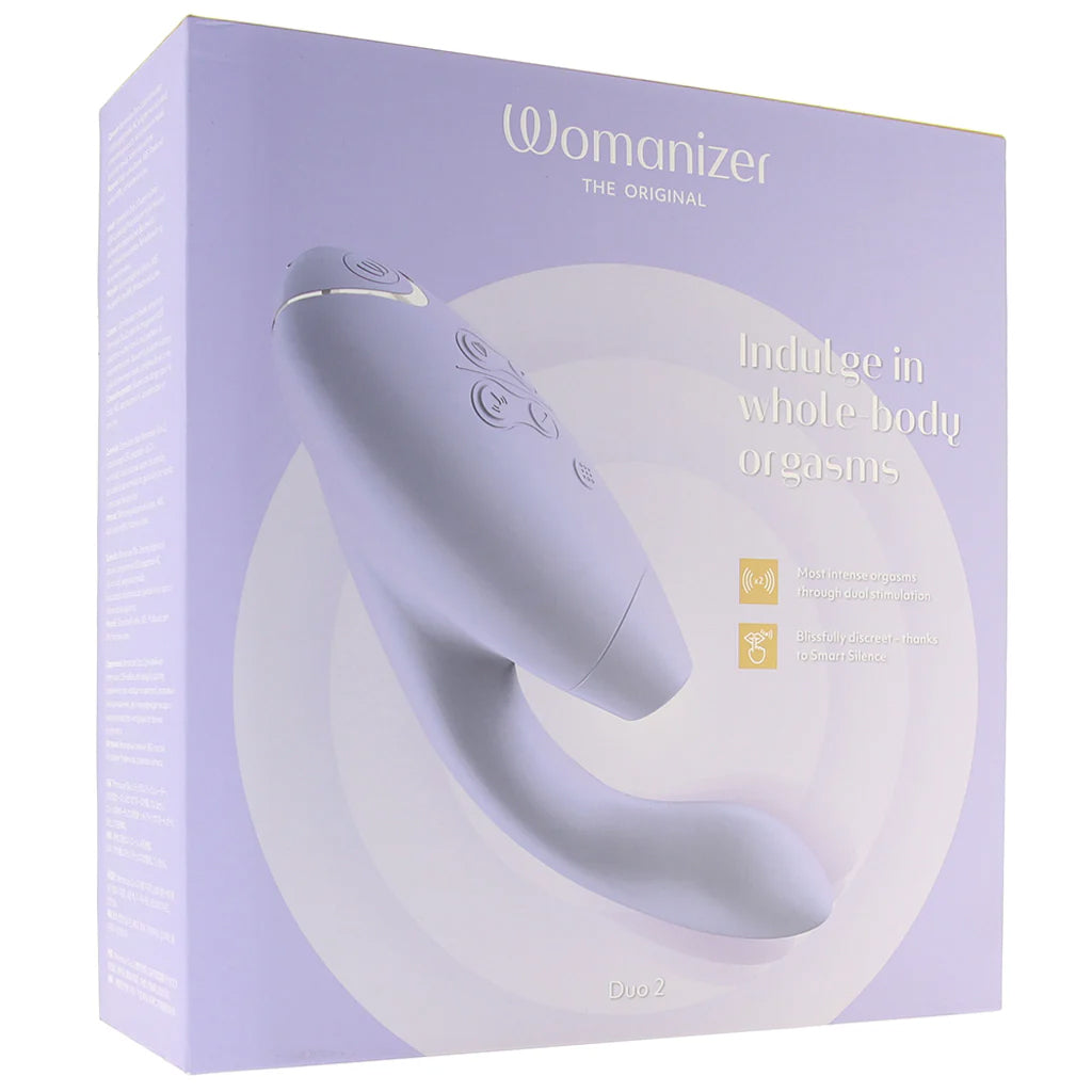 Womanizer Duo 2 Clitoral & G-Spot Stimulator in Lilac Vibrators > Clitoral Suction & Stimulation - Tophatter Daily Deals