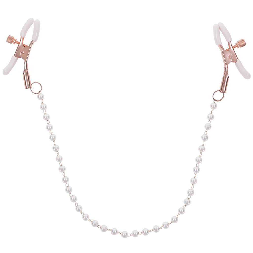S&M Peaches 'n CreaMe Pearl Nipple Clamps Bondage and Fetish > Nipple Stimulators & Clamps - Tophatter Daily Deals