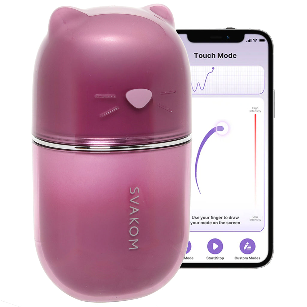 Svakom Klitty Triple-Action Licking Suction Vibrating Clitoral Stimulator with App Control Vibrators > Clitoral Stimulators - Tophatter Daily Deals