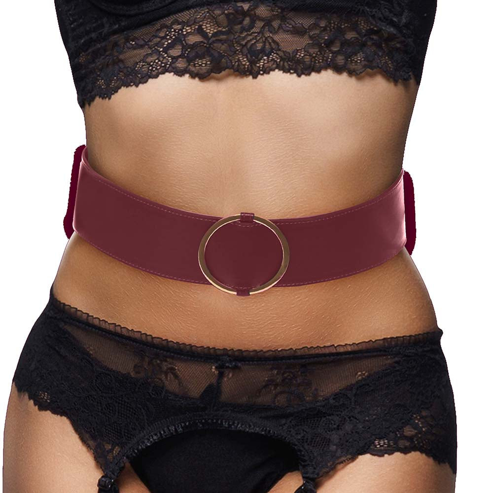 Ouch! Halo Burgundy Waist Bondage Belt /XL Bondage and Fetish > Restraints - Tophatter Daily Deals