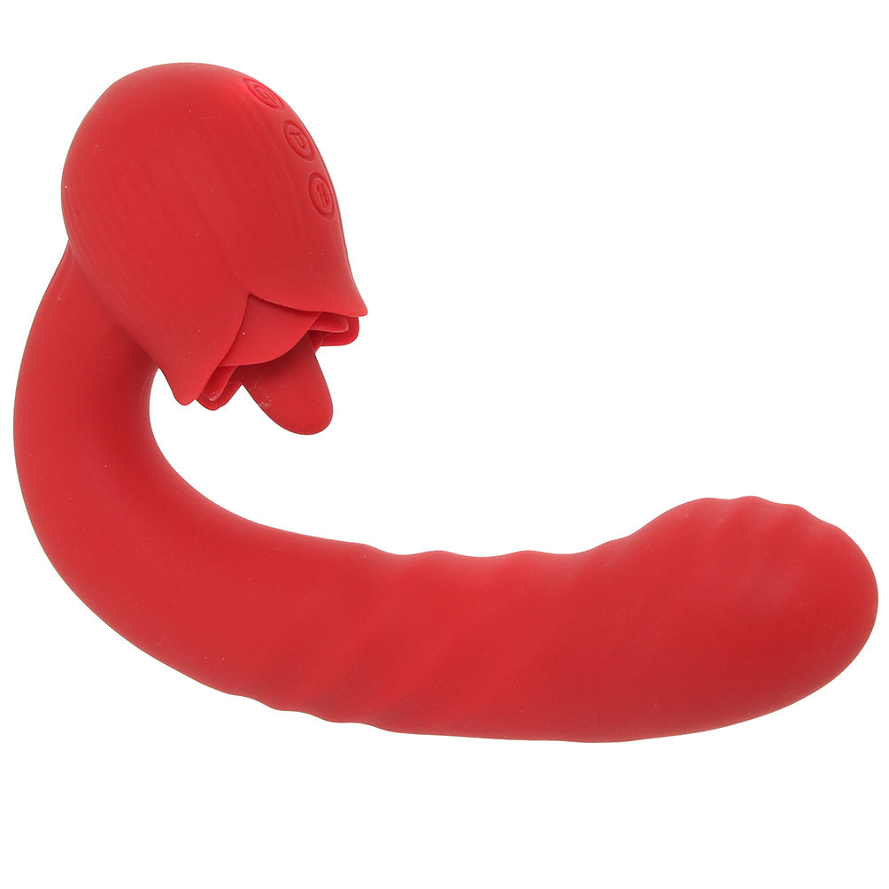 Bloomgasm Boom Bloom Thrusting & Licking Rose Vibe - Tophatter's Adult Sex Toys Online Vibrators > G-Spot Vibrators - Tophatter Daily Deals