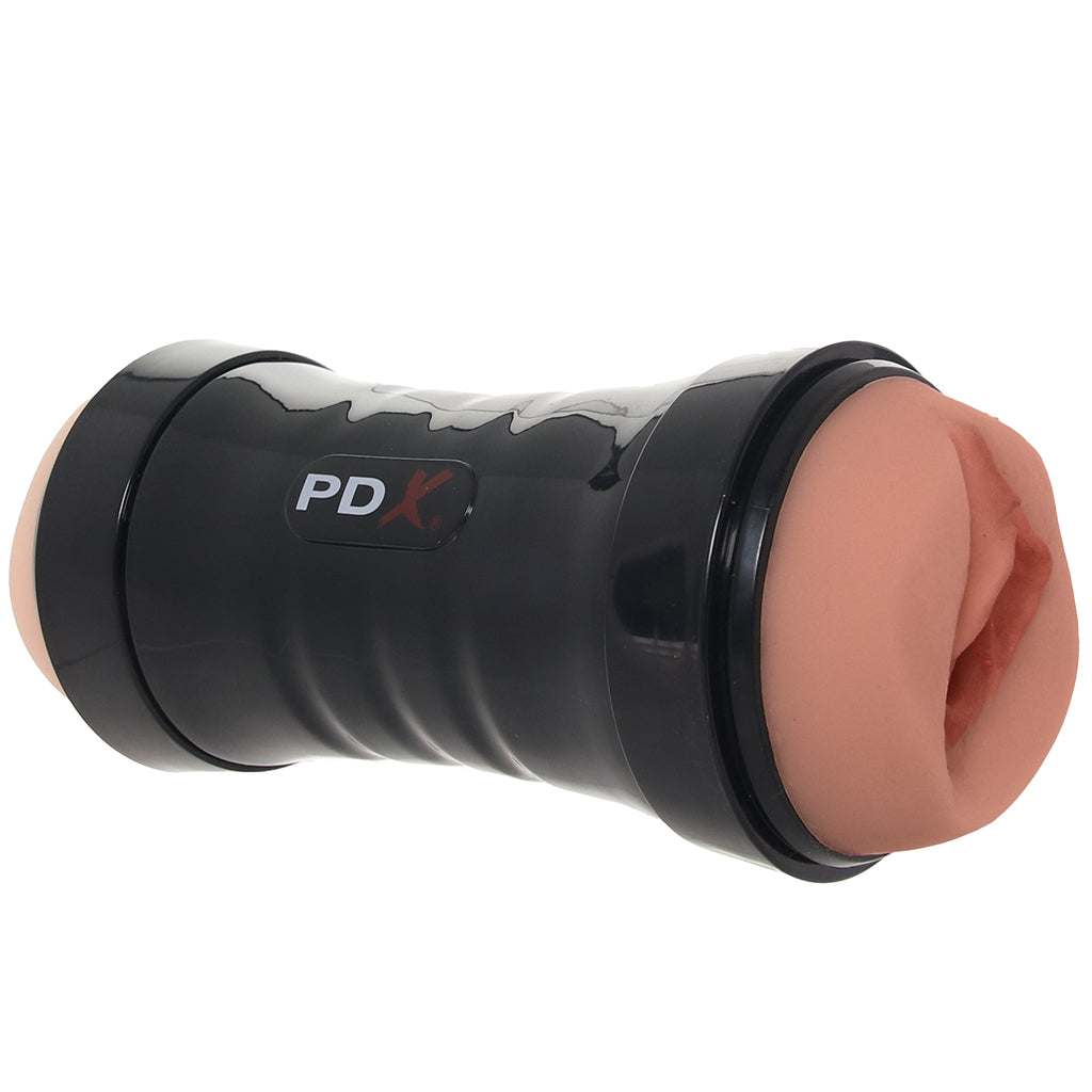 PDX Wet Pussies Super Flip-A-Pussy Over Stroker in Brown - Tophatter's Adult Sex Toys Online Male Masturbators > Pocket Strokers - Tophatter Daily Deals
