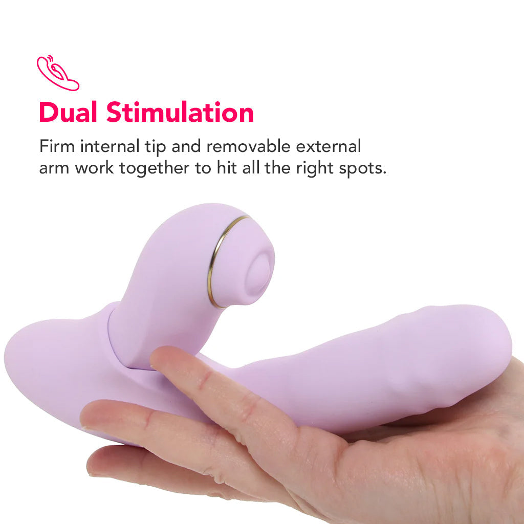 DuoGlow Thrusting Beaded Vibe with Pulsing Stimulator Vibrators > G-Spot Vibrators - Tophatter Daily Deals