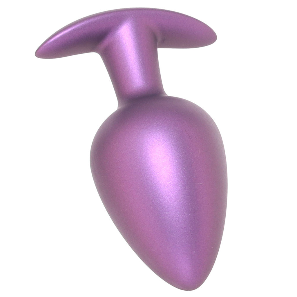 Ouch! Smooth Silicone 3.5 Inch Butt Plug in Metallic Purple Anal Sex Toys > Butt Plugs - Tophatter Daily Deals