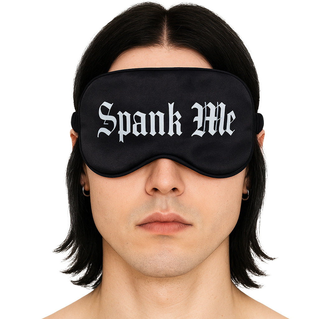 Ouch! Printed Satin Spank Me Blindfold Bondage and Fetish > Pleasure Masks and Dress Up Play - Tophatter Daily Deals
