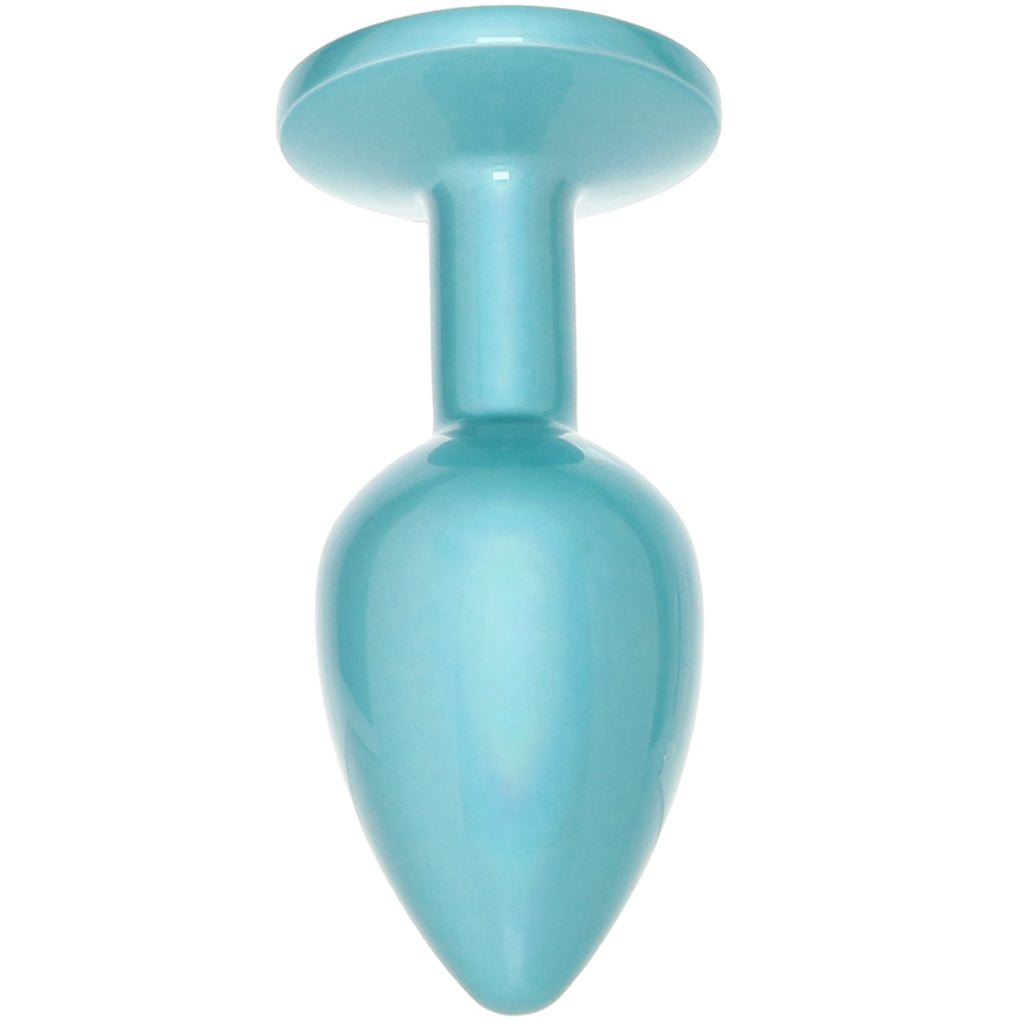 Rear Assets Small Metal Butt Plug in Teal - Tophatter's Adult Sex Toys Online Anal Sex Toys > Butt Plugs - Tophatter Daily Deals