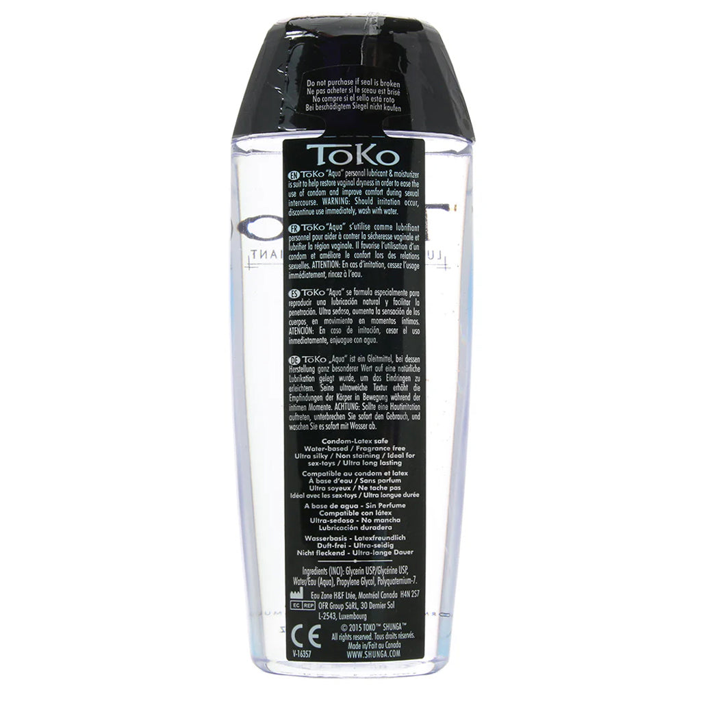 Toko Aqua Water Based Personal Lubricant 5.5oz/163ml Lubes and Lotions > Water Based Sex Lubes - Tophatter Daily Deals