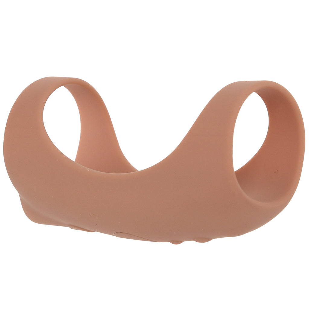 Jock Vibrating Silicone Penis Sleeve in Tan - Tophatter's Vibrator Deals Online Male Enhancement > Extenders and Sleeves - Tophatter Daily Deals