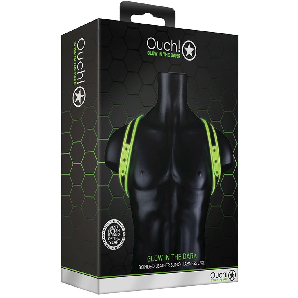 Ouch! Glow in the Dark Sling Harness /XL Bondage and Fetish > Men's Bondage Wear - Tophatter Daily Deals
