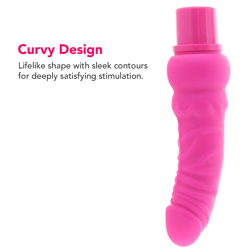 Power Stud Rechargeable Curvy Vibe in Pink Vibrators > Realistic Vibrator Dildos - Tophatter Daily Deals