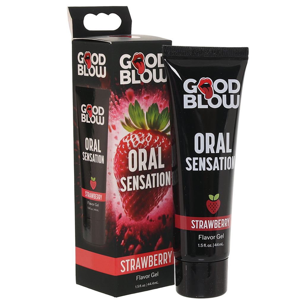 Good Blow Oral Sensation Gel 1.5oz/44.4ml in Strawberry - Tophatter's Adult Sex Toys Online Lubes and Lotions > Female Enhancement - Tophatter Daily Deals