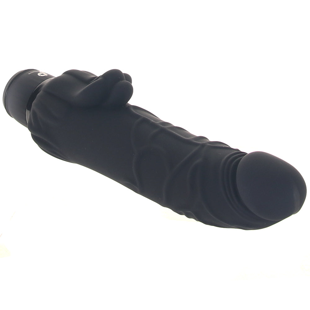 PowerCock 7 Inch Vibe with Clitoral Stimulator in Black Vibrators > Realistic Vibrator Dildos - Tophatter Daily Deals