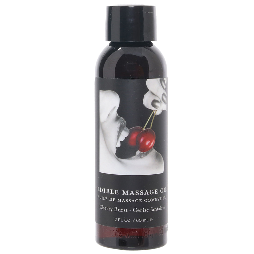 Edible Massage Oil 2oz/60ml in Cherry Burst - Tophatter's Adult Products Sensual Love > Massage - Tophatter Daily Deals