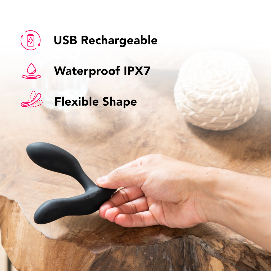 We-Vibe Vector + Prostate Massager in Charcoal Anal Sex Toys > Prostate Massagers - Tophatter Daily Deals