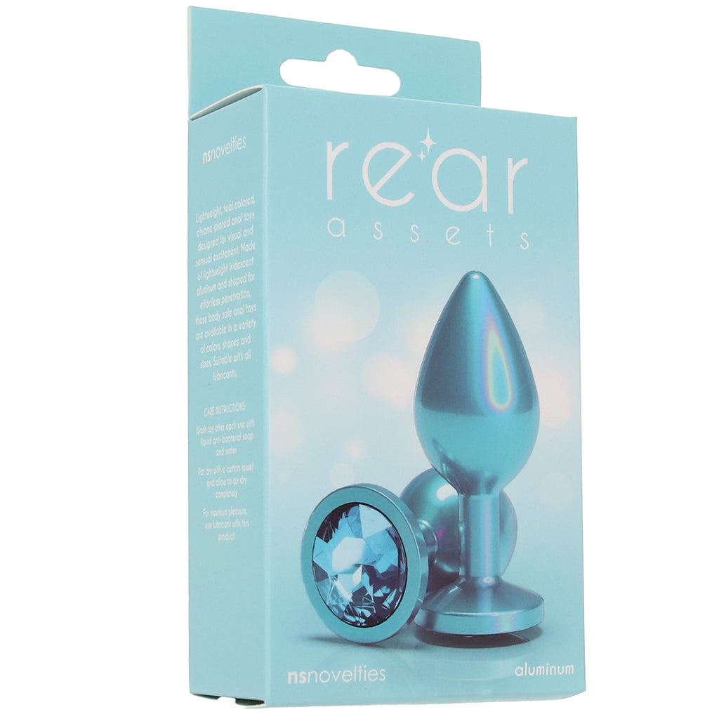 Rear Assets Medium Metal Butt Plug in Teal Anal Sex Toys > Butt Plugs - Tophatter Daily Deals