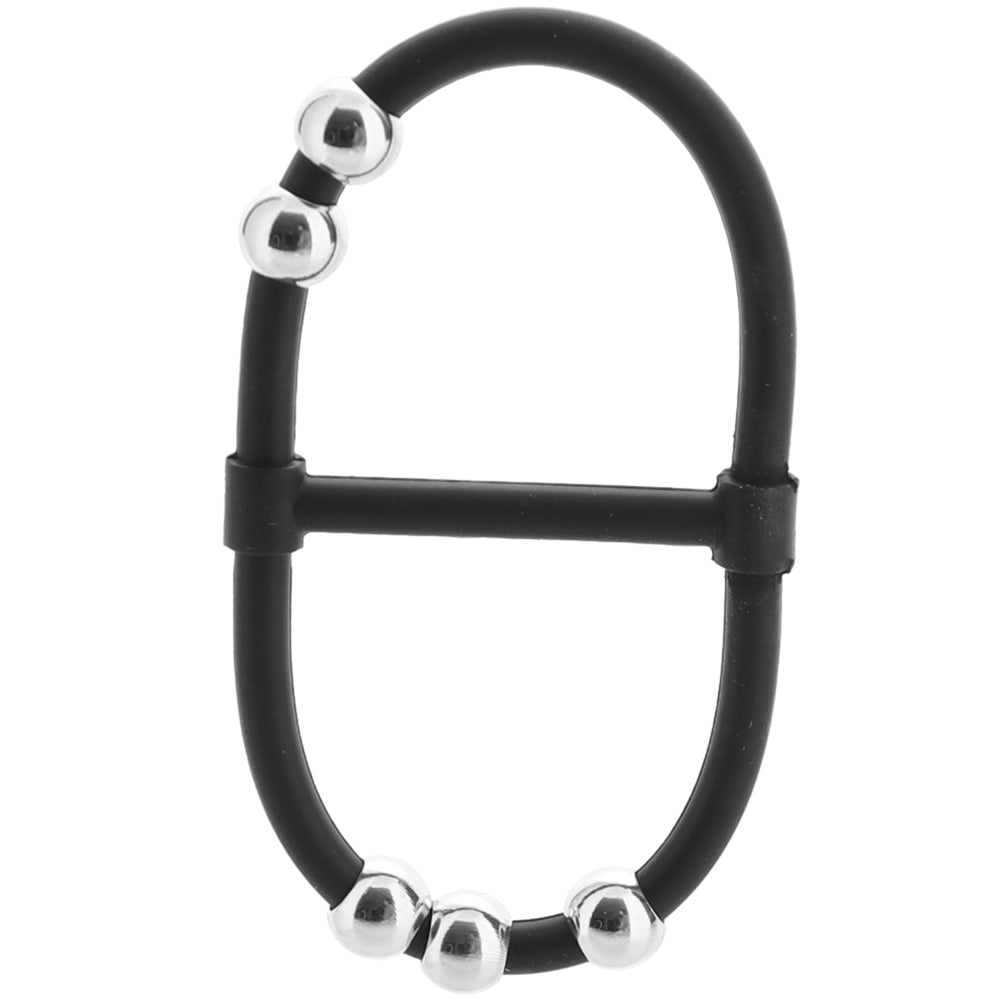 Steel Beaded Dual Silicone Maximizer - Tophatter's Adult Products Cock Rings - Tophatter Daily Deals