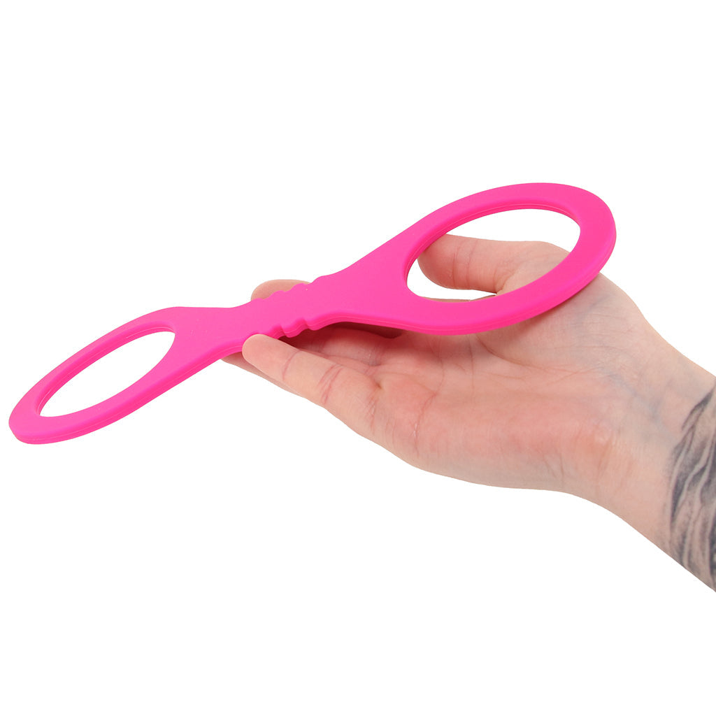 Sex & Mischief Hot Pink Silicone Cuffs in Small Bondage and Fetish > Wrist and Ankle Cuffs - Tophatter Daily Deals