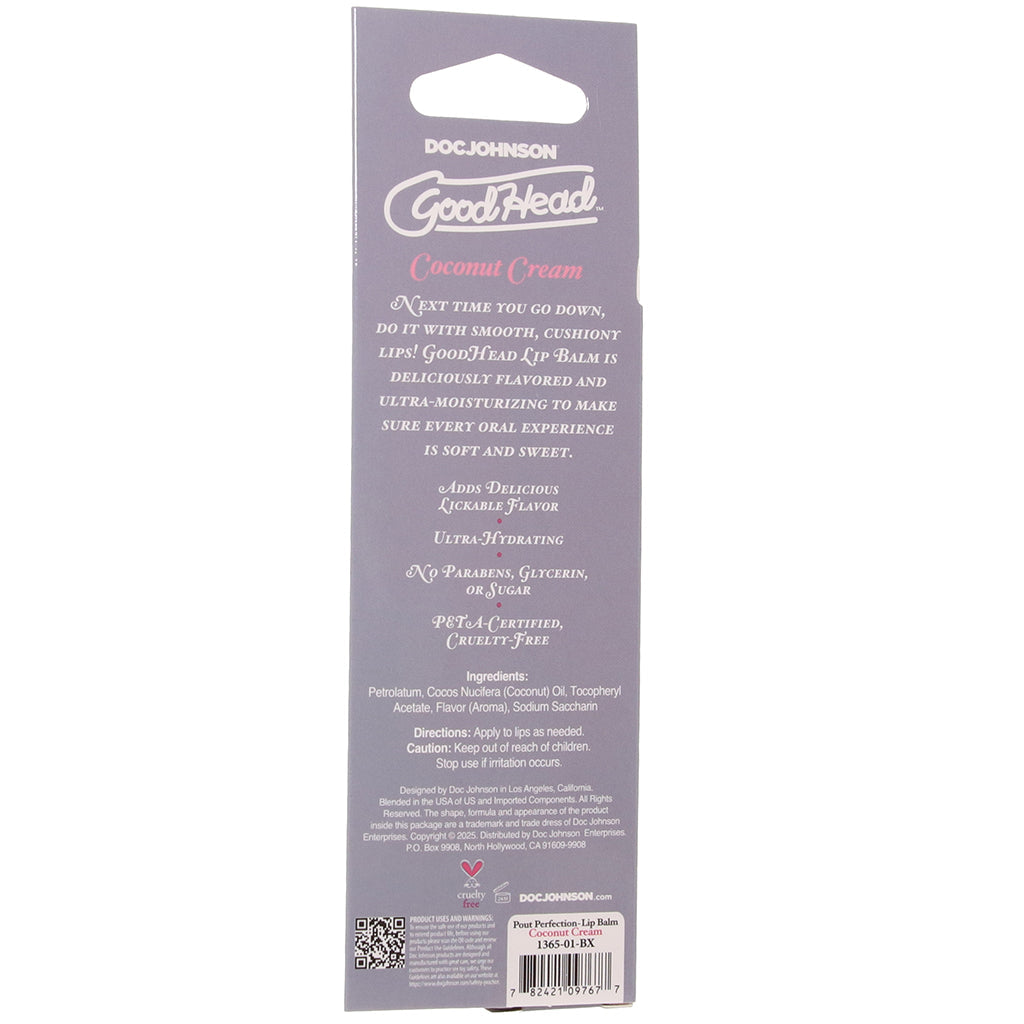 GoodHead Pout Perfection Lip Balm in Coconut Cream Sensual Love > Personal Care - Tophatter Daily Deals