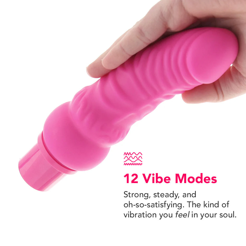 Power Stud Rechargeable Curvy Vibe in Pink Vibrators > Realistic Vibrator Dildos - Tophatter Daily Deals