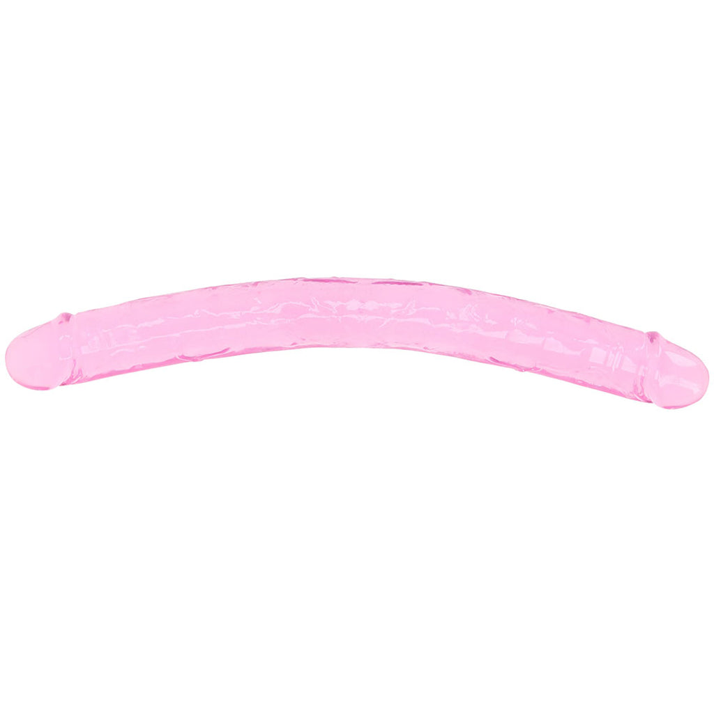 RealRock Crystal Clear Jelly 18 Inch Double Dildo in Pink Dildo Sex Toys > Double Ended Dildos - Tophatter Daily Deals