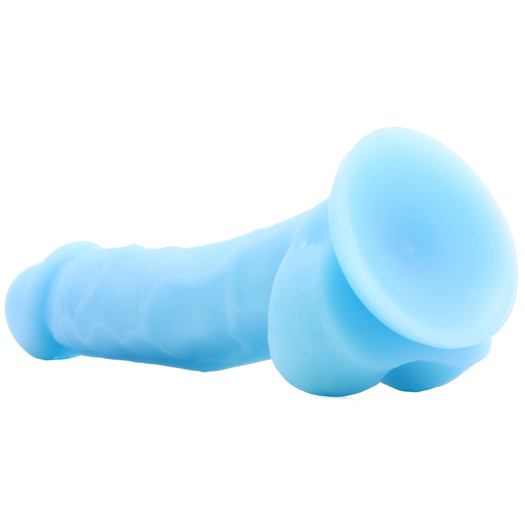 Firefly 5 Inch Pleasures Glowing Silicone Dildo in Blue - Tophatter's Adult Products Dildo Sex Toys > Realistic Dildos - Tophatter Daily Deals