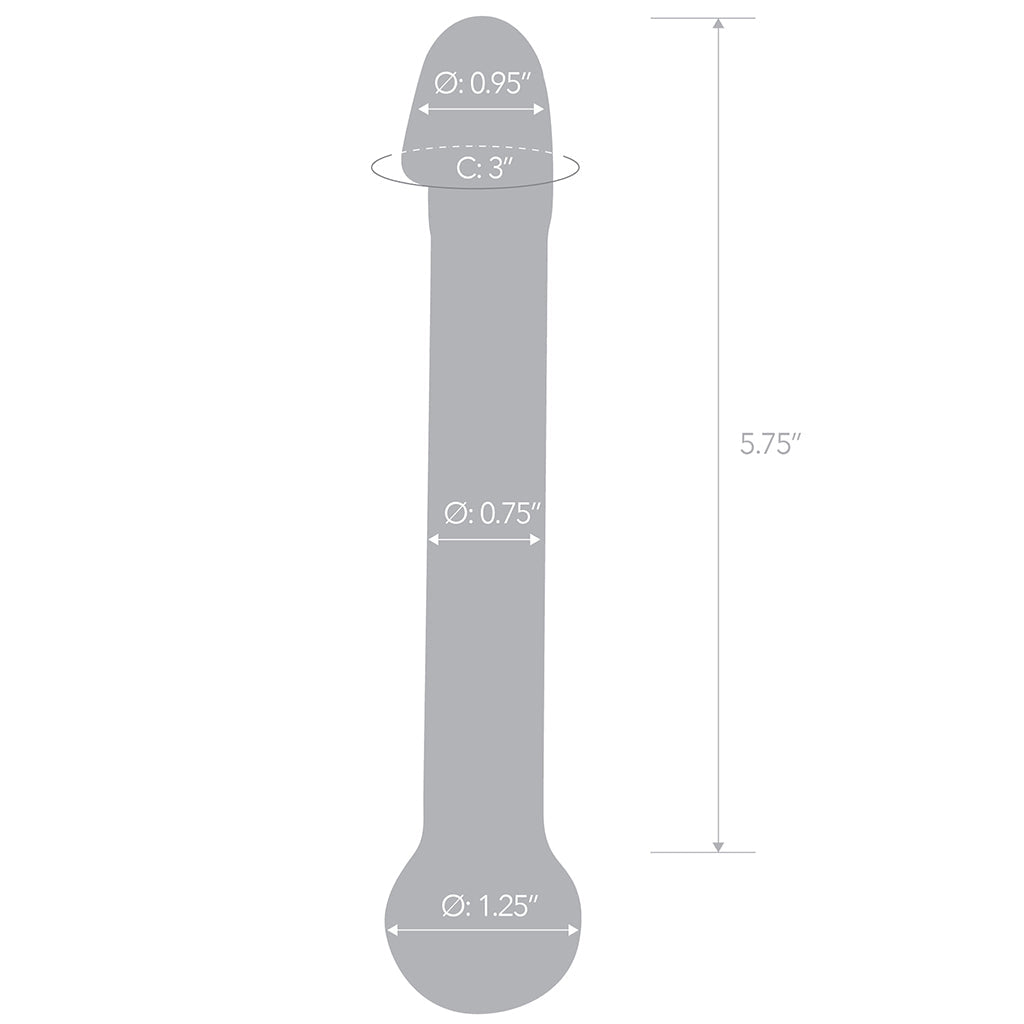 gläs 7 Inch Realistic Head Glass Dildo Dildo Sex Toys > Pyrex Glass Dildos - Tophatter Daily Deals