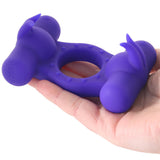 Silicone Triple Orgasm Enhancer Vibrating Ring - Tophatter's Vibrator Deals Online Cock Rings - Tophatter Daily Deals