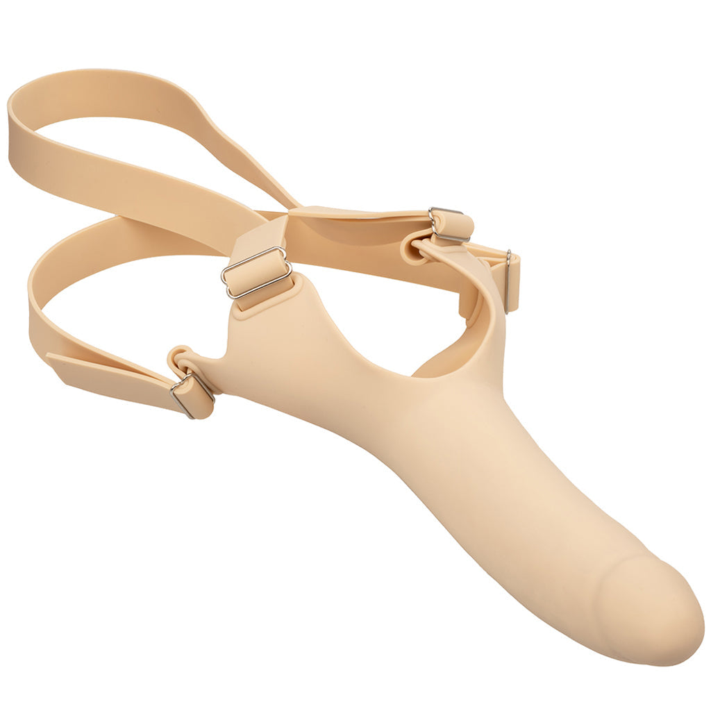 Accommodator Silicone Chin Strap Dildo in Ivory Dildo Sex Toys > Strap-On and Harnesses - Tophatter Daily Deals