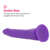 PinkCherry Premium 7.5 Inch Purple Silicone Realistic Dildo - Tophatter's Adult Sex Toys Online Dildo Sex Toys > Realistic Dildos - Tophatter Daily Deals