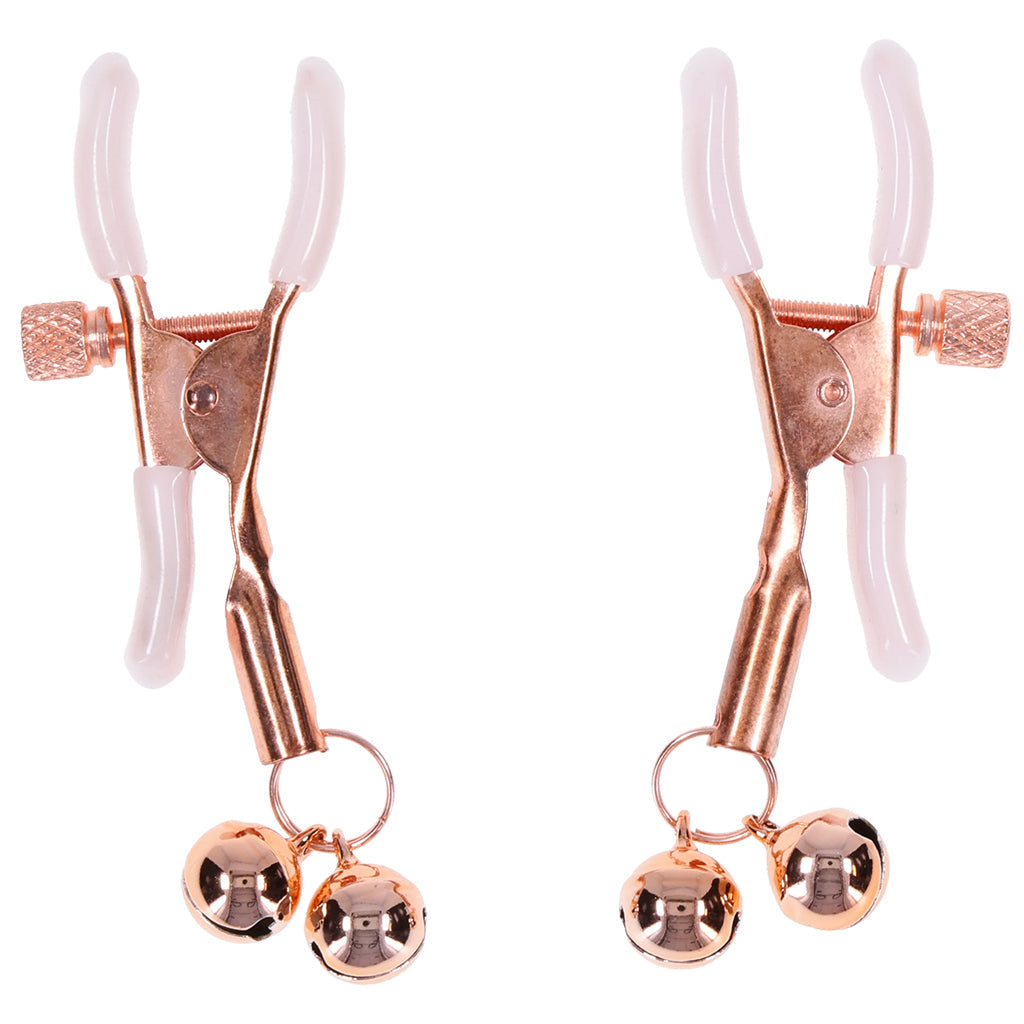 S&M Peaches 'n CreaMe Bell Nipple Clamps - Tophatter's Adult Sex Toys Online Bondage and Fetish > Nipple Stimulators & Clamps - Tophatter Daily Deals