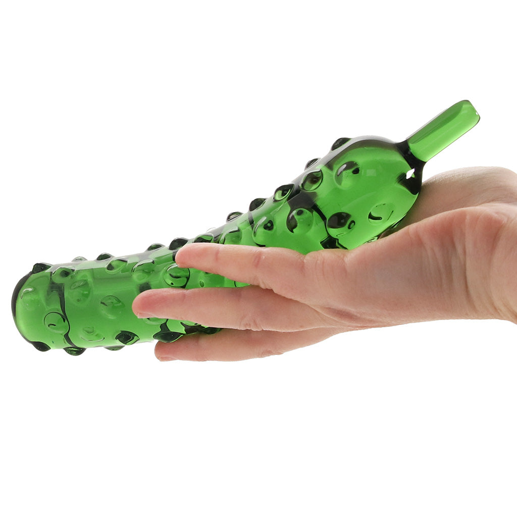 gläs Caressing Cucumber Glass Dildo Dildo Sex Toys > G-Spot Dildos - Tophatter Daily Deals