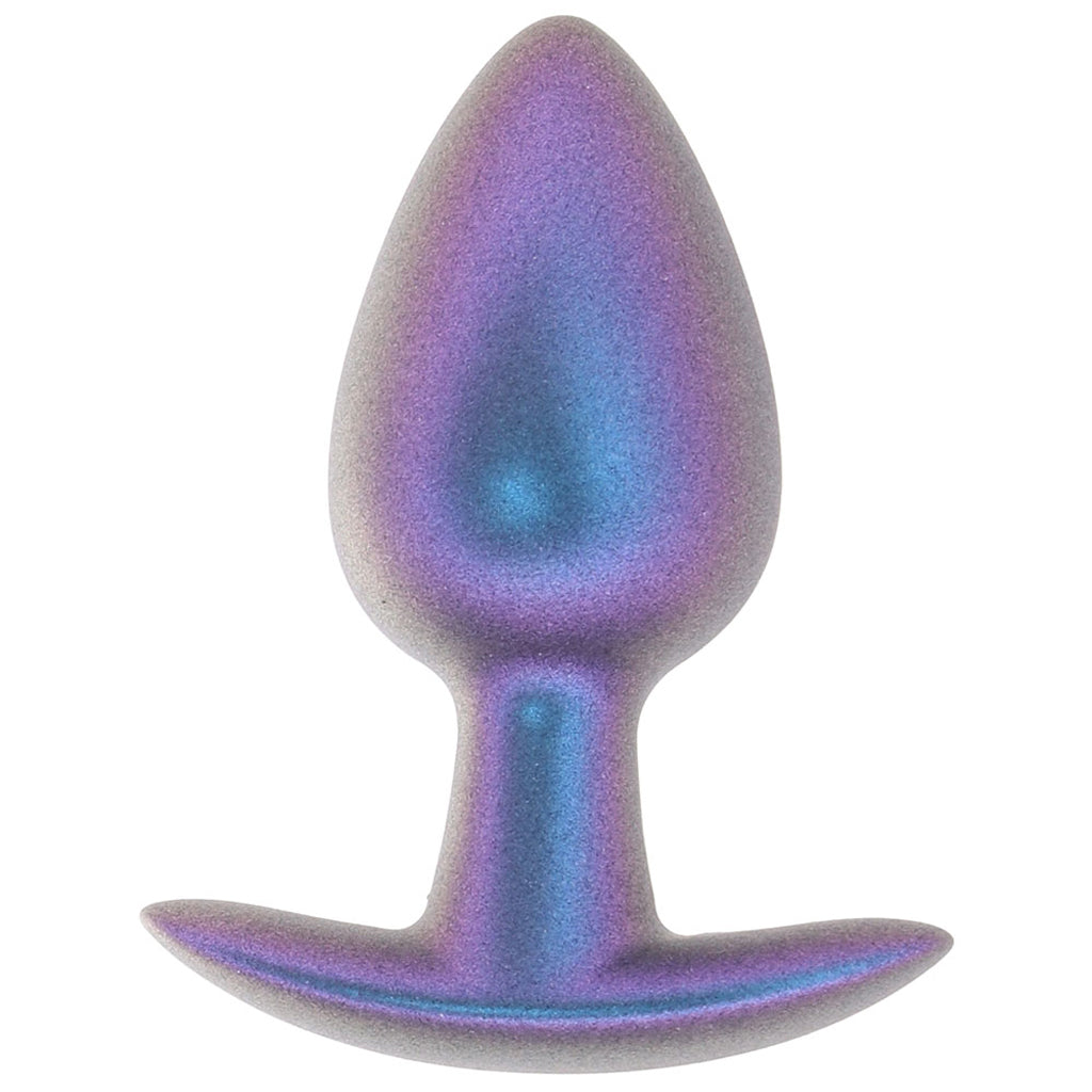 Ouch! Smooth Silicone 3.1 Inch Butt Plug in Metallic Blue - Tophatter's Adult Sex Toys Online Anal Sex Toys > Butt Plugs - Tophatter Daily Deals