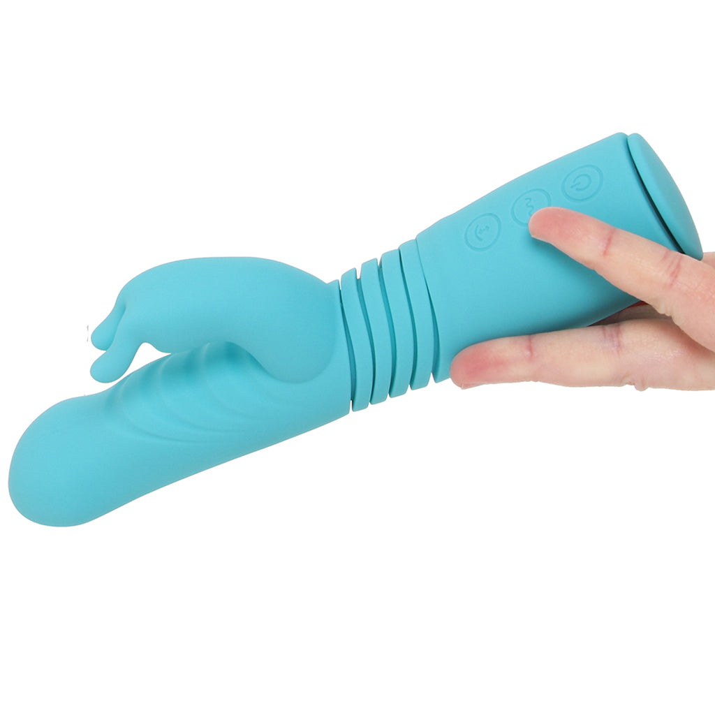 Bunny Hop Thrusting Rabbit Vibe - Tophatter's Adult Sex Toys Online Vibrators > Rabbit Vibrators - Tophatter Daily Deals