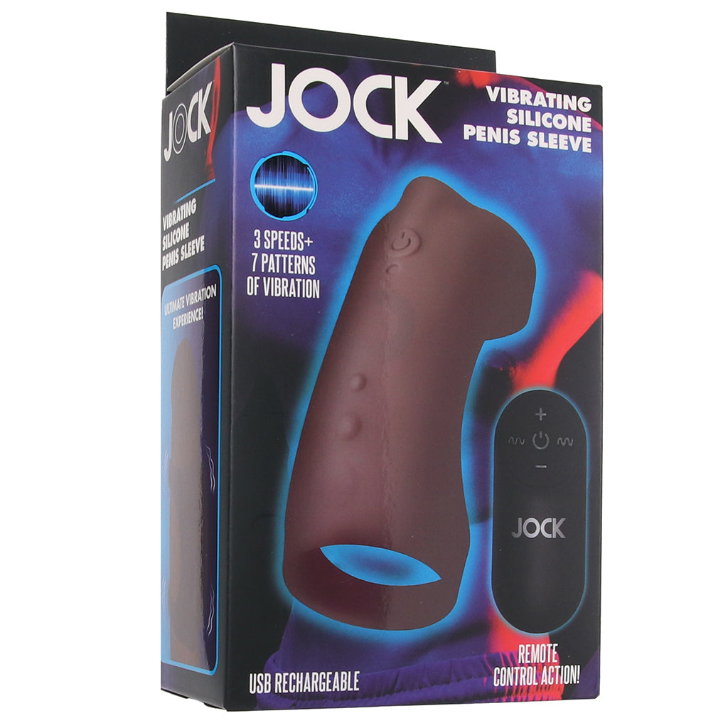 Jock Vibrating Silicone Penis Sleeve in Dark - Tophatter's Vibrator Deals Online Male Enhancement > Extenders and Sleeves - Tophatter Daily Deals