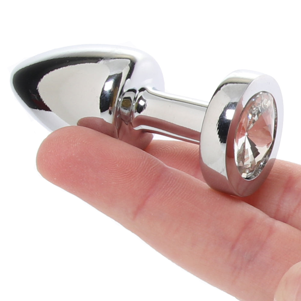 Gemsations 2 Inch Beginners Bling Bling Plug in Silver - Tophatter's Adult Sex Toys Online Anal Sex Toys > Butt Plugs - Tophatter Daily Deals