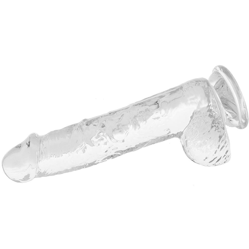 RealRock 6 Inch Realistic Ballsy Dildo in Crystal Clear Dildo Sex Toys > Realistic Dildos - Tophatter Daily Deals