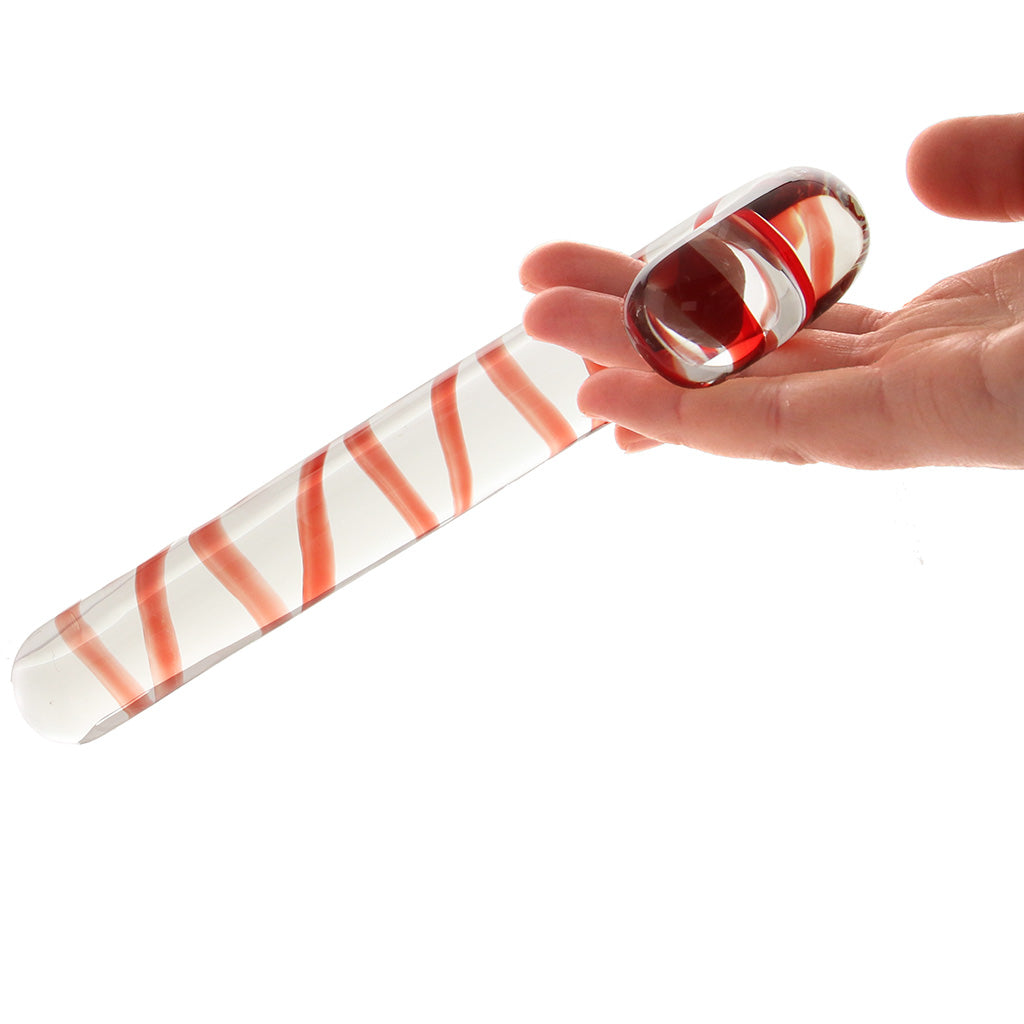 gläs Candy Cane Dream Glass Dildo Dildo Sex Toys > G-Spot Dildos - Tophatter Daily Deals
