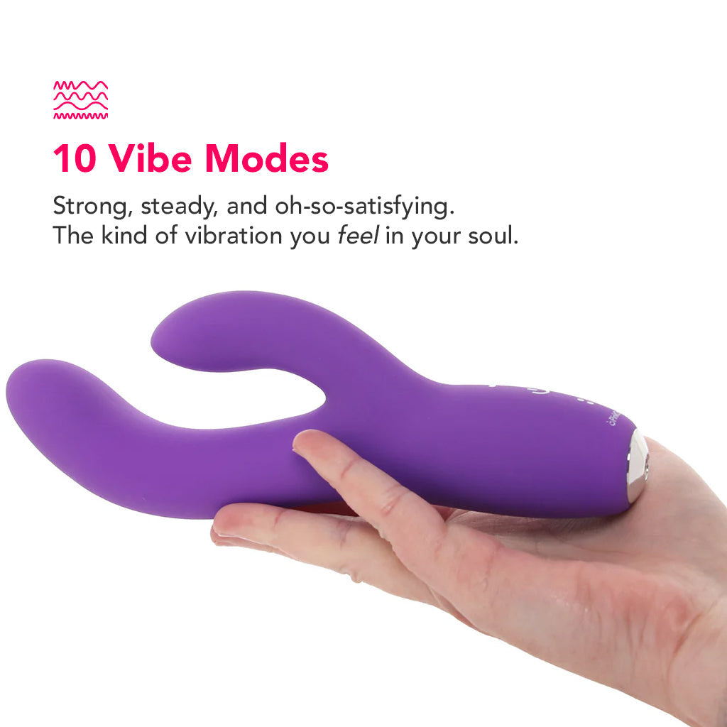 PinkCherry G-Spot Slim Rabbit Vibe in Purple Vibrators > Rabbit Vibrators - Tophatter Daily Deals
