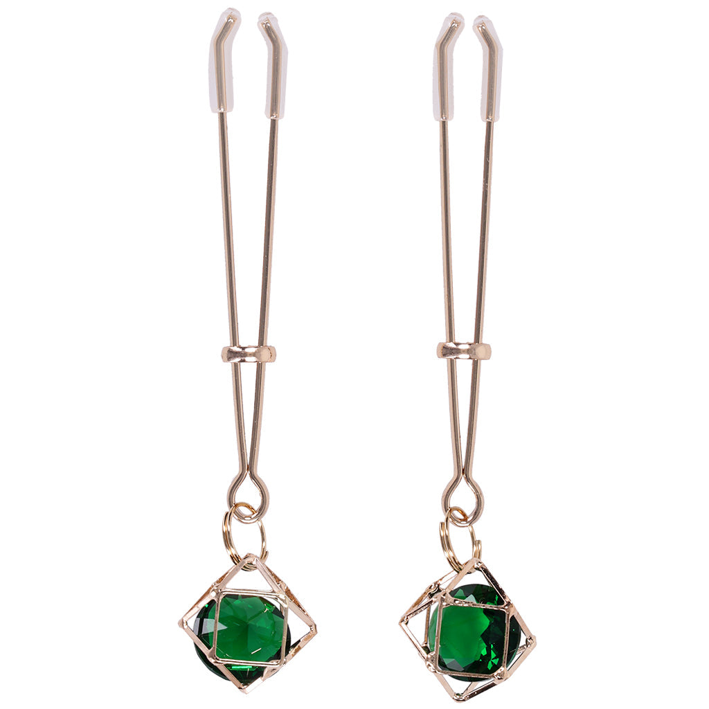 Sex & Mischief Indica Crystal Nipple Clips Bondage and Fetish > Nipple Stimulators & Clamps - Tophatter Daily Deals