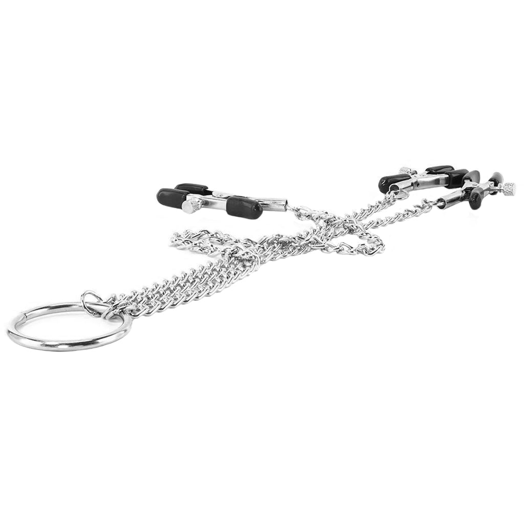 nipple play Triple Intimate Clamps in Silver - Tophatter's Adult Products Bondage and Fetish > Nipple Stimulators & Clamps - Tophatter Daily Deals